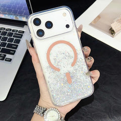 Funda magnética de TPU transparente con purp...