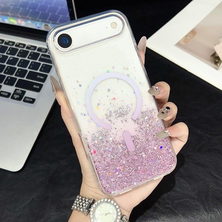 Funda magnética de TPU transparente con purp...