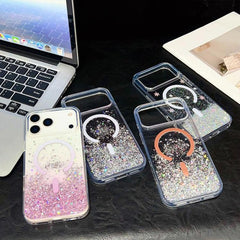 Funda magnética de TPU transparente con purp...