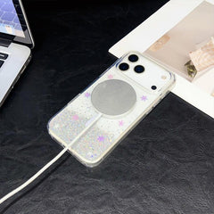 Funda magnética de TPU transparente con purp...