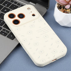 Funda de silicona líquida con estampado flor...