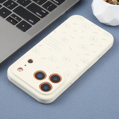Funda de silicona líquida con estampado flor...