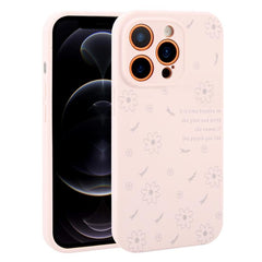 Funda de silicona líquida con estampado flor...