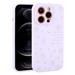 Funda de silicona líquida con estampado flor...