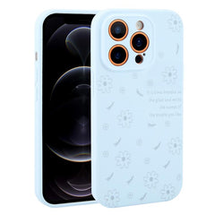 Funda de silicona líquida con estampado flor...