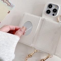 Cartera bandolera con espejo y funda trasera...