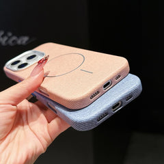 Funda magnética de tela de lino retro con co...