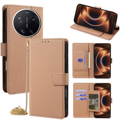 Funda de cuero triangular con cadena cruzada...