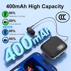 Auriculares Bluetooth con pantalla digital LED tipo solapa