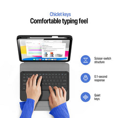 Funda para tablet de cuero vegano con teclad...