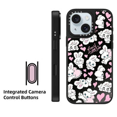 Funda para teléfono con espejo y botón de co...