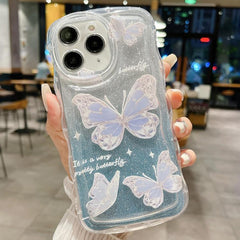 Funda para teléfono de TPU con mariposa ondu...