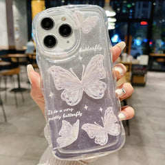 Funda para teléfono de TPU con mariposa ondu...