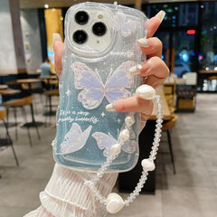 Funda para teléfono de TPU con mariposa bril...