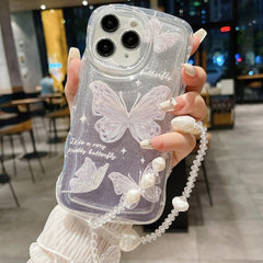 Funda para teléfono de TPU con mariposa bril...
