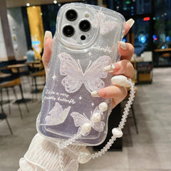 Funda para teléfono de TPU con mariposa bril...