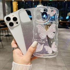 Funda para teléfono de TPU con mariposa bril...