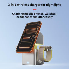 Cargador inalámbrico 3 en 1 HS-V25 QI2 de 25 W