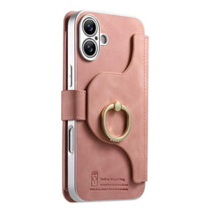 Cartera con cremallera, anillo plateado con ...