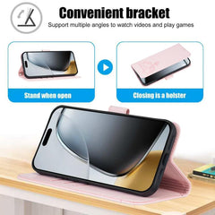 Funda para teléfono de piel vegana con estam...