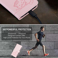 Funda para teléfono de piel vegana con estam...