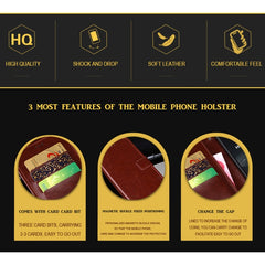 idewei Crazy Horse Texture Horizontal Flip F...