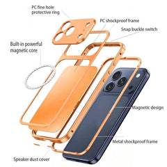 Funda metálica magnética para teléfono con h...