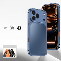 Funda para teléfono con marco metálico y heb...