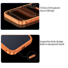 Funda para teléfono con marco metálico y heb...