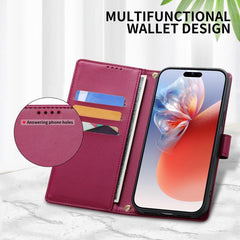 Funda para teléfono de piel vegana con cierr...