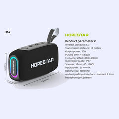 Altavoz Bluetooth HOPESTAR H67 de 30 W