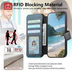 Funda de cuero para teléfono con cremallera,...