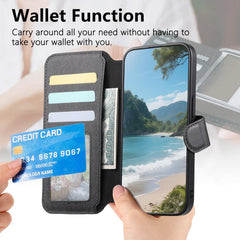 Funda de cuero para teléfono con cremallera,...