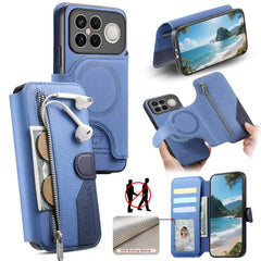 Funda de cuero para teléfono con cremallera,...