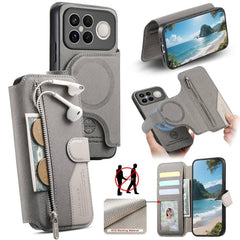 Funda de cuero para teléfono con cremallera,...