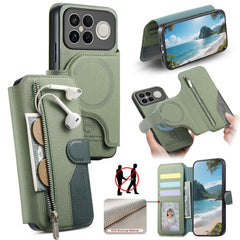 Funda de cuero para teléfono con cremallera,...