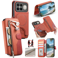 Funda de cuero para teléfono con cremallera,...