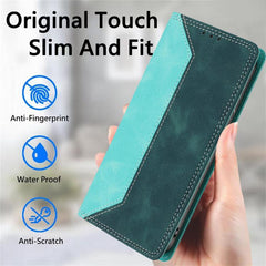 Funda para teléfono de piel vegana bicolor c...