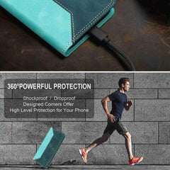 Funda para teléfono de piel vegana bicolor c...