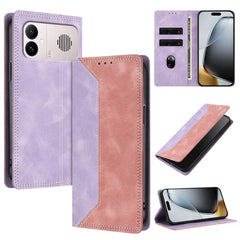 Funda para teléfono de piel vegana bicolor c...