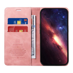 Funda de cuero antirrobo con protección RFID...