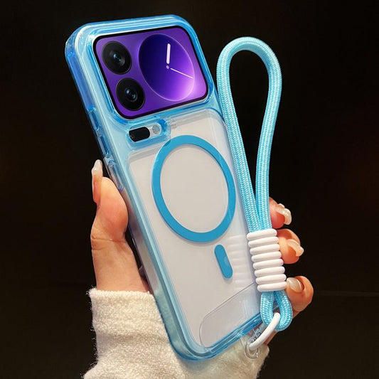 Funda para teléfono transparente magnética d...