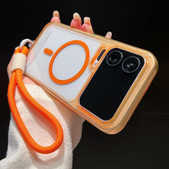 Funda para teléfono transparente magnética d...