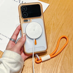 Funda para teléfono transparente magnética d...