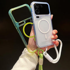 Funda para teléfono transparente magnética d...