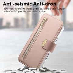 Cartera con cremallera, anillo plateado con ...