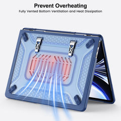 PC Hybrid TPU Honeycomb Metal Stand Laptop P...