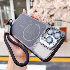 Brushed Magnetic Phone Case with Lens Frame ...