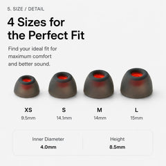 Kit de 4 pares de almohadillas de silicona d...