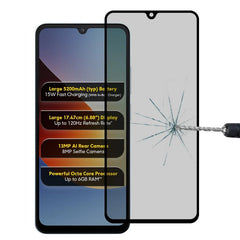 Full Cover Anti-spy Silk Screen Tempered Gla...